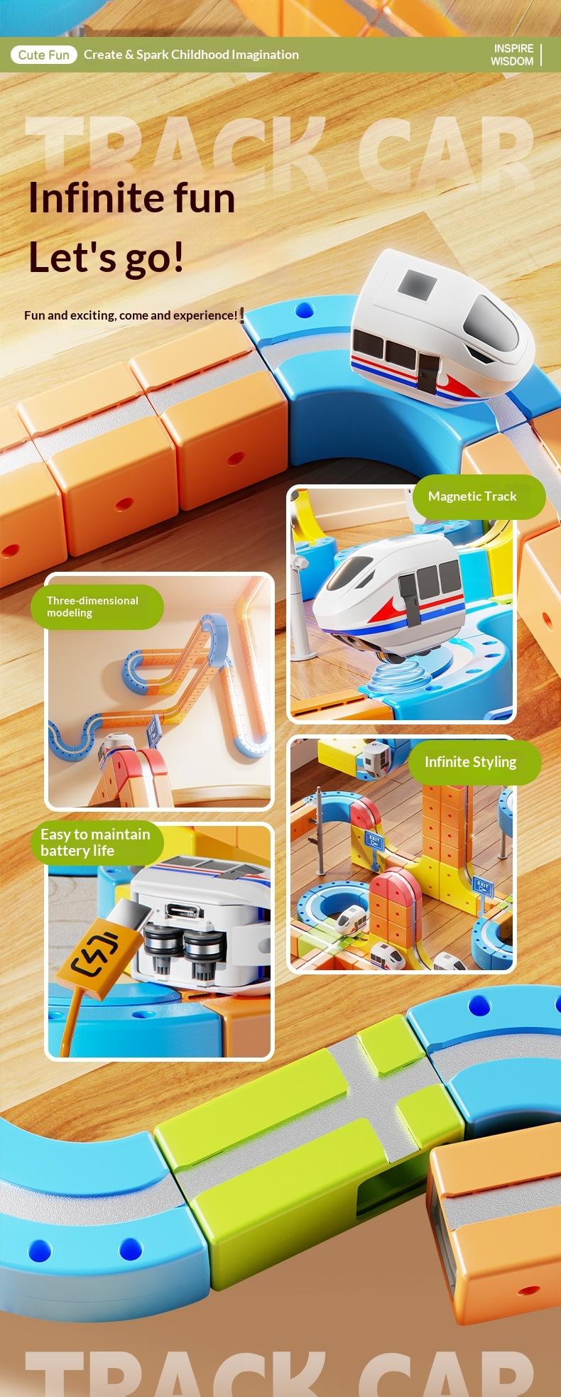 Gravity-Defying Magic Rail Track Set STEM Learning Gift Magic Rail ...