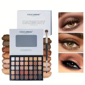 35-Color Eyeshadow Book Matte/Pearlescent/Glitter, Perfect for Daily Looks & Party Makeup, Easy for Beginners Blend Clear eyeshadow palette