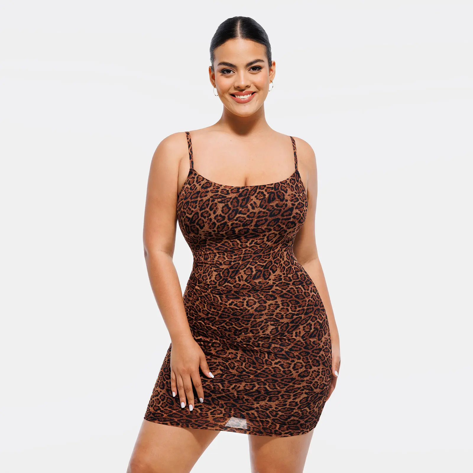Popilush Women's Ruched  Mini Dress with Built-in Shapewear - Formal & Party Night Out Outfits Casual Spandex-Creator Live