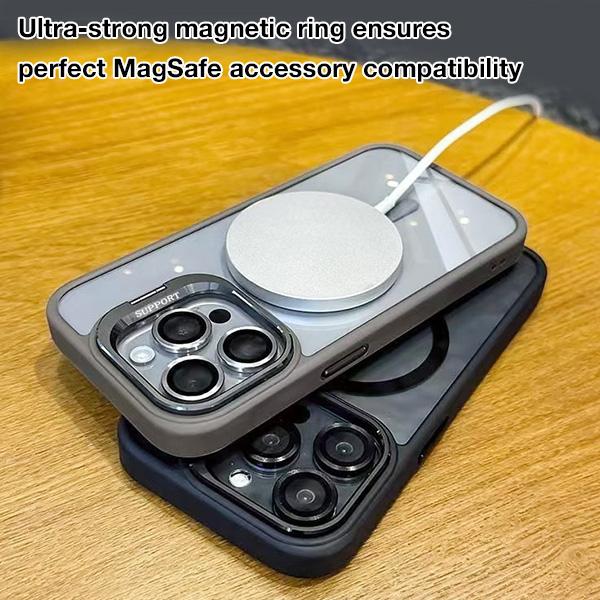 PuyaTeya Shockproof Camera Lens Protectors & Stand Protective Phone Case For iPhone 17 Pro Max cases 17/16/15/14/13/12 Pro/ProMax, MagSafe Durable Wireless Magnetic