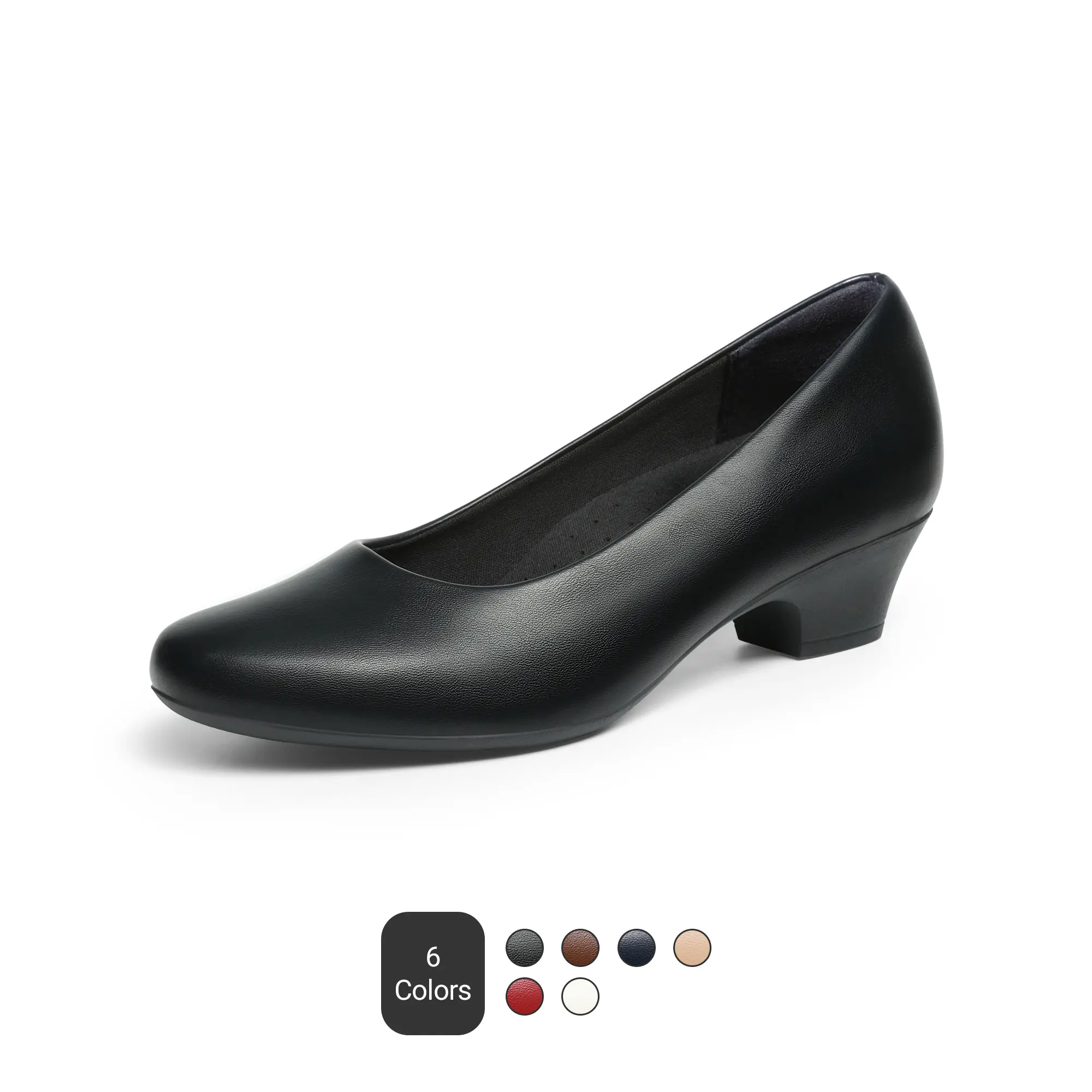 Dream Pairs Women's Elegant Feminine Pumps - Closed-Toe Block Heel, Arch Support, 3D Cushioned Insole, Breathable Lining, Quiet Lightweight Outsole, Secure Heel Fit, All-Day Comfort, Classic Office-Wedding Footwear, Fashionable Sohochic
