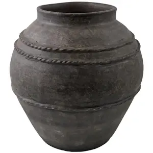 Livabliss x Galey Alix Stevi Global Vase in Gray Vintage room decor Ceramic