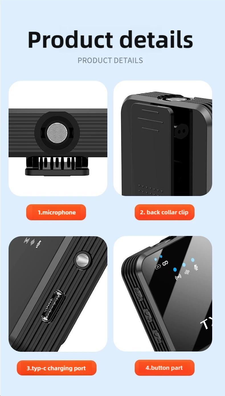 3 in 1 Microphone for iPhone/Android/Camera, Wireless Lavalier Microphone, 328ft Transmission, 18H Battery Life, Mini Microphone for Record Interview, Vlogs, YouTube, Tiktok Smartphone Audio