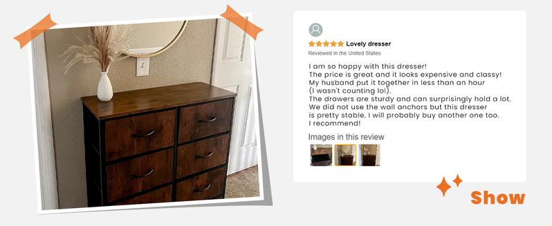 【New Color】Cupboards Cabinets Dresser - Fabric Storage Tower with 8 Drawers, Bedroom Organizer, Chest of Drawers with Fabric Bins, for Bedroom, Closet, Entryway