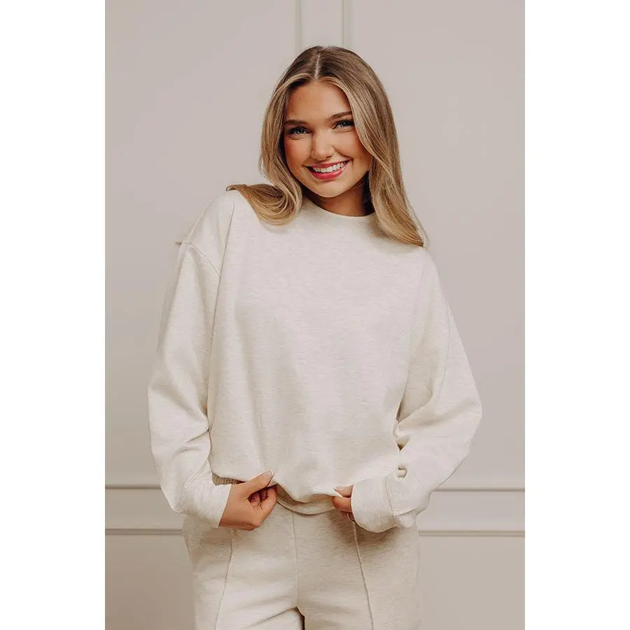 Effortlessly Soft Scuba Sweatshirt in French Vanilla