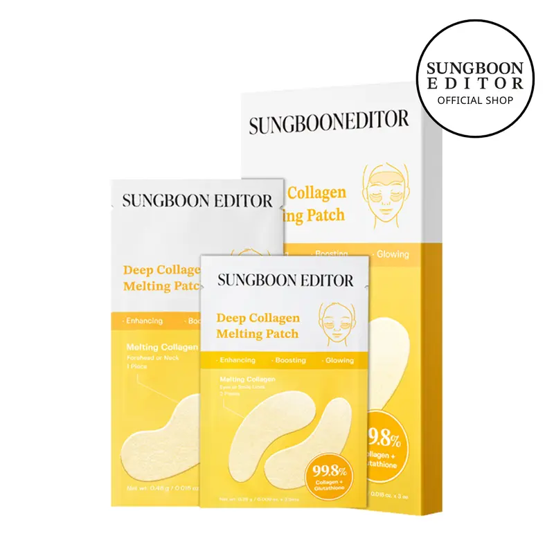 [Sungboon] Collagen Melting Patch | Ultimate Korean Skincare | Intensive Melting Collagen Eye Patches for Deep Care & Radiant Skin (Eye Patch 3ea + Forehead Patch 3ea)