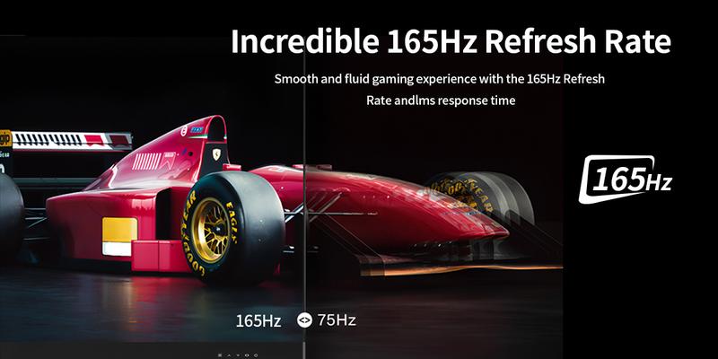 Gawfolk Curved Gaming Monitor 34-inch UWQHD 3440x1440P, 1500R Ultra-Wide PC screen 165Hz, curved computer screen, VA screen panel, Displayport+HDTV, VESA 75 * 75mm