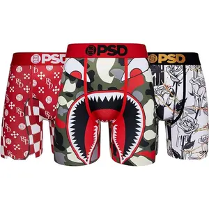 PSD Underwear Men's Retro Boxer Briefs 3-Pack