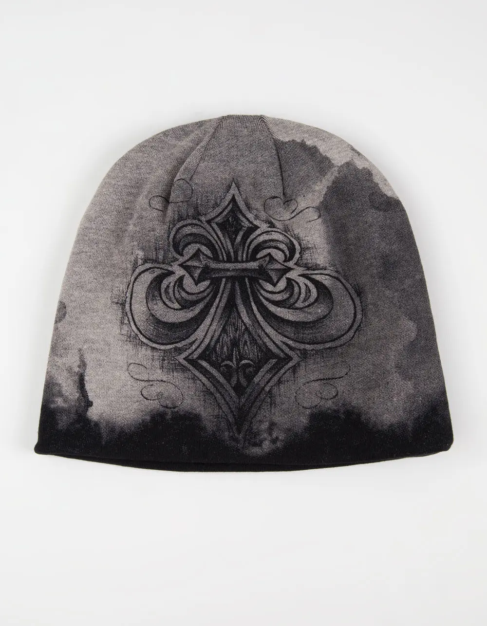 AFFLICTION  Mens Vengeance Reversible Beanie, Black Combo