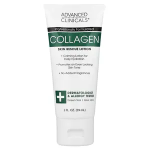 Advanced Clinicals Collagen, Skin Rescue Lotion, Fragrance-Free, 2 fl oz (59 ml)