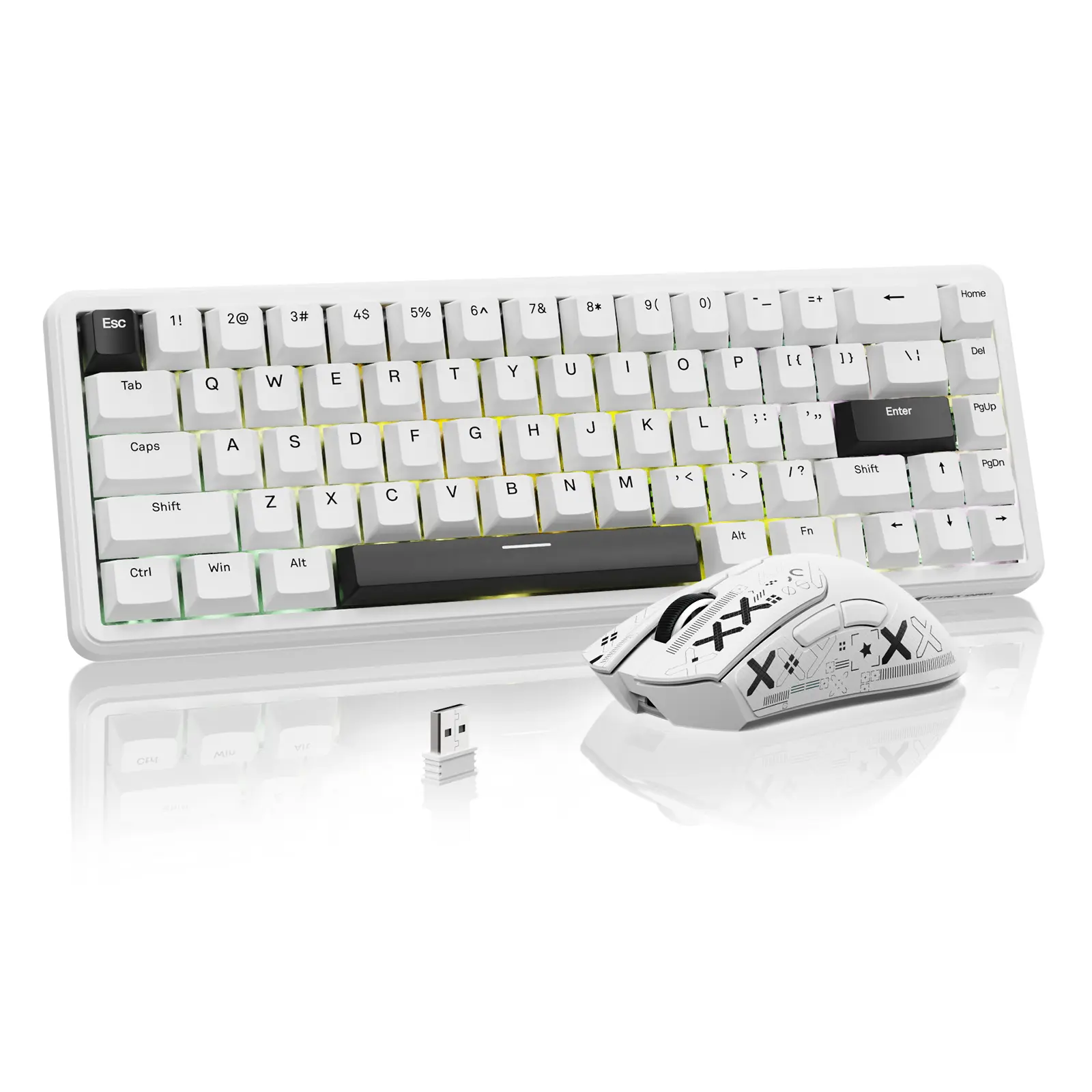 ATTACK SHARK X65 HE Wired Rapid Trigger Magnetic Switch 65% Mechanical Gaming Keyboard and R1 Mouse Combo,8KHZ Polling Rate,2.4Ghz Wireless/USB C/BT Lightweight Mice,18K DPI for Esport Gamer tiktokshopbacktoschool,back to school,back to school haul