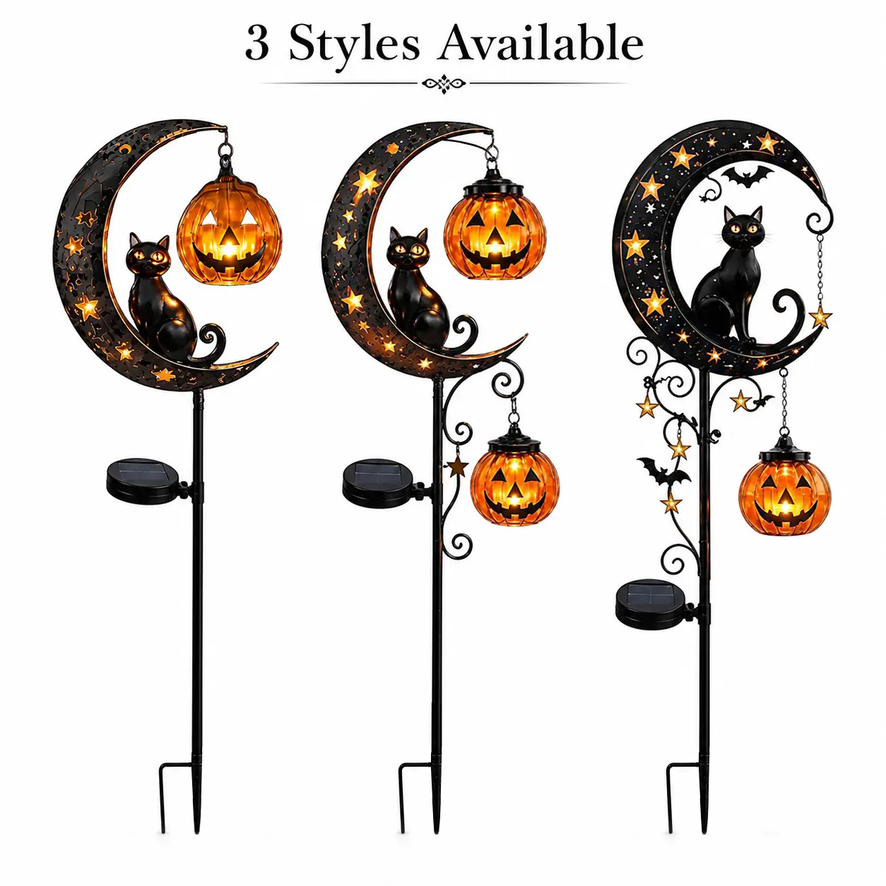 Halloween Black Cat Pumpkin Patch Lights - Moon-Shaped Cartoon-Style Indoor Recreation Decorations, Creative Holiday Gifts for Party Gatherings