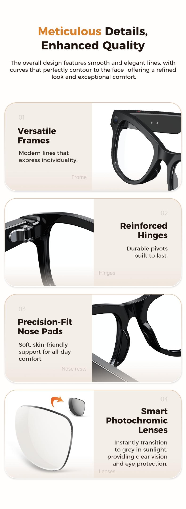 [Valentine's Day] Tukio 2026 New-Generation M02 Ultra 4K Smart Camera Glasses with AI Photo Recognition Real-Time Translation & Charging Case as Power Bank for Bluetooth Calls Music Playback Stylish Travel Accessory - Photochromic Lenses