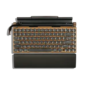7KEYS Retro Typewriter Mechanical Keyboard with Tablet Stand & Wrist Rest - Wireless RGB for Mac/PC/iPad