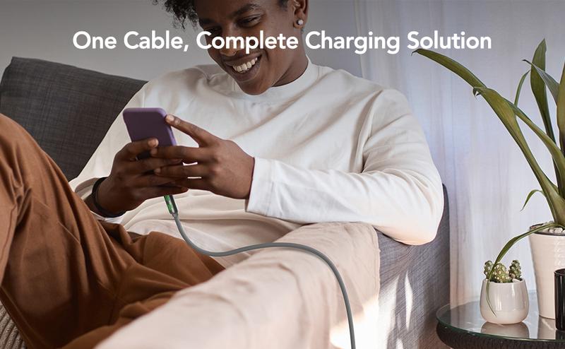 mfish Universal 4-in-1 Multi USB Charging Cable with USB A,Type C,Lightning-MAX 240W Fast Charging&Data Sync for iPhone17&Samsung Chargers Durability