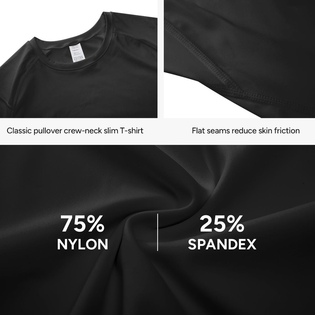 【Clearance】Nebility Men's Athletic Compression Short Sleeves Shirts High Elastic & Compression Wicking Workout Shirts for Enhanced Performance Summer Active Wear