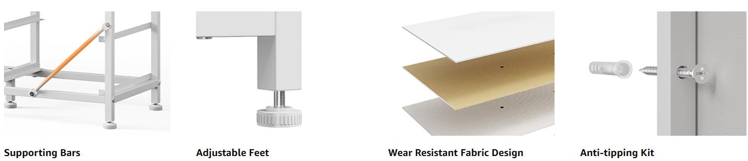 RaybeeFurniture 63" W 18 Drawers Dresser, with LED Lights & Power Outlets, Long Dresser for 65" TV Stand for Bedroom, Large Fabric Dressers & Chests of Drawers for Bedroom, Sturdy Metal Frame RaybeeFurniture 63" W 18 Drawers Dresser, with LED Lights & Power Outlets, Long Dresser for 65" TV Stand for Bedroom, Large Fabric Dressers & Chests of Drawers for Bedroom, Sturdy Metal Frame