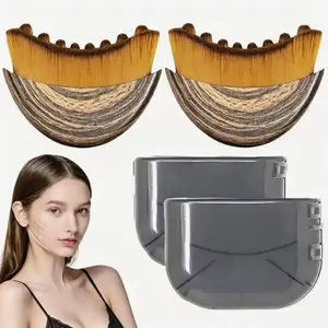 Lymphatic Facial Contour Brush, Ergonomic Dry Brush for Face, Jaw & Chin, Facial Skin Massager to Ease Skin Fatigue