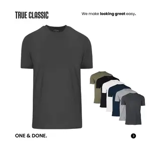 True Classic Men’s Short Sleeve Crew Neck T-Shirt  Premium Fit for Everyday Comfort, Casual Streetwear, Workwear, or Men Gifts