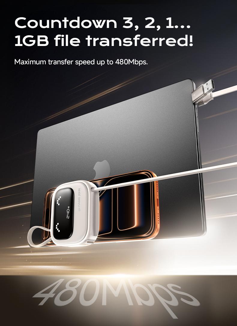 MAGIC JOHN 4-in-1 Retractable USB Charging Cable – 240W Fast Charging & Data Sync | Compatible with iPhone & Android | Retractable CarPlay Cable MAGIC JOHN 4-in-1 Retractable USB Charging Cable – 240W Fast Charging & Data Sync | Compatible with iPhone & Android | Retractable CarPlay Cable