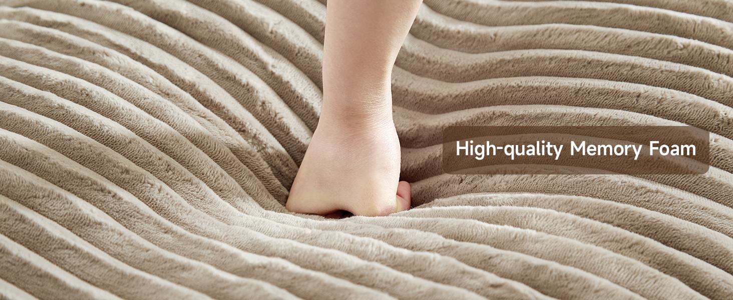 【2 USB Ports】ONBRILL 92" Modular Sectional Sofa,3 Seater Sofa w/ 2 USB,Modern Deep Seat Cloud Plush Corduroy Upholstered Loveseat Couches for Living Room, Apartment and Office