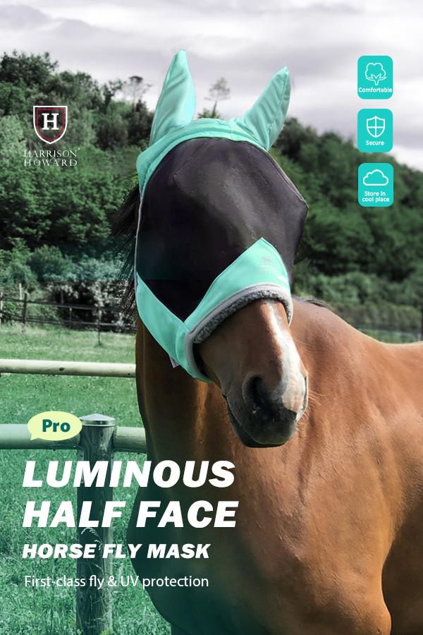 Harrison Howard Pro Luminous Fine Mesh UV-Proof Fleece Padding Colorful Full Size with Large Eye Space Half Face Fleece Mask