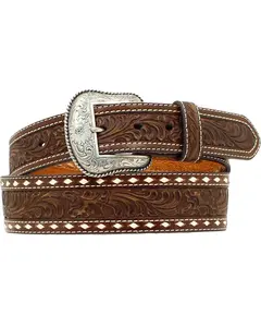 Nocona Belt Co. Men's Tapered Floral Tooled Western - N2497802