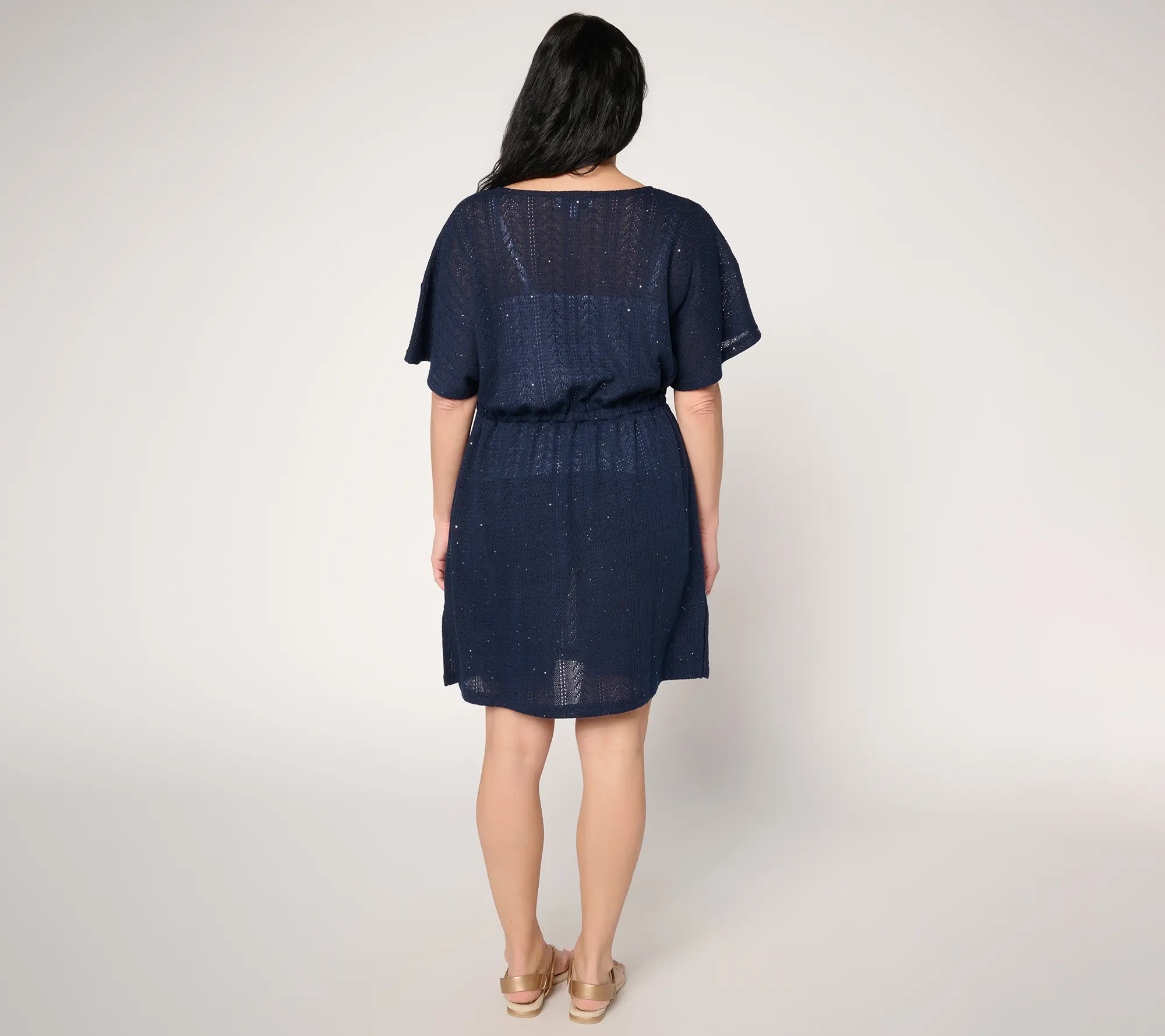Susan Graver Soleil Petite Open Knit Coverup