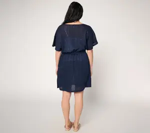 Susan Graver Soleil Petite Open Knit Coverup