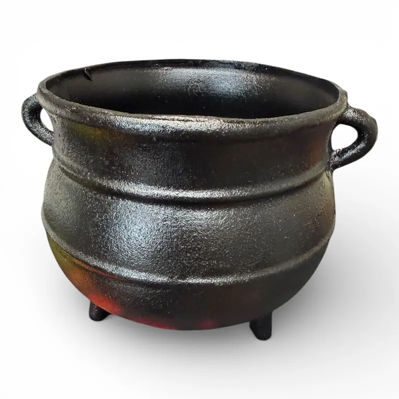 Cast Iron Cauldron 7" for Witchcraft Rituals, Santeria & Ogun – Iron Caldero de Hierro for Burning Herbs, Papers, Offerings, Ifa Altar & Spiritual Work