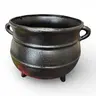 Cast Iron Cauldron 7" for Witchcraft Rituals, Santeria & Ogun – Iron Caldero de Hierro for Burning Herbs, Papers, Offerings, Ifa Altar & Spiritual Work