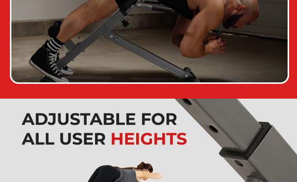 Sunny Health & Fitness Hyperextension Roman Chair, Home Gym Workout Fitness, Back Extension, Abs & Glute Training, Adjustable & Foldable, Ergonomic Pads, Heavy-Duty Frame, 250 lbs Capacity Sunny Health & Fitness Hyperextension Roman Chair, Home Gym Workout Fitness, Back Extension, Abs & Glute Training, Adjustable & Foldable, Ergonomic Pads, Heavy-Duty Frame, 250 lbs Capacity