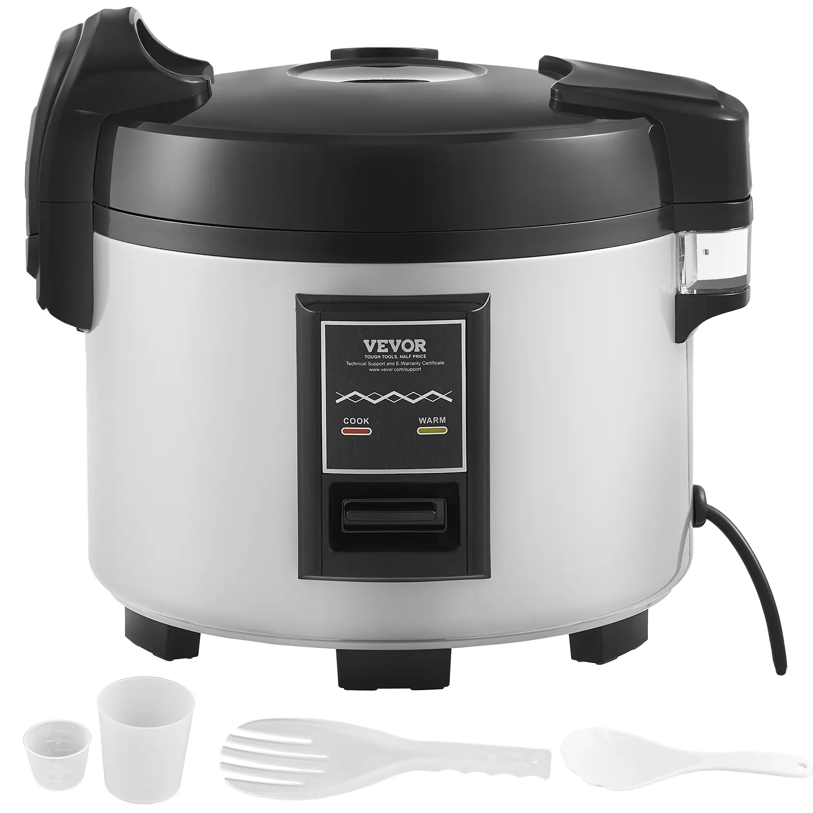 【Summerfinds】VEVOR Commercial Rice Cooker 60-Cup Rice Cooker13.74 Qt / 13 Liter Large Rice Cooker and Warmer with Nonstick Inner PotFast Cooking and 12-Hour Keep Warmwith Rice Cup and Paddlefor Restaurant
