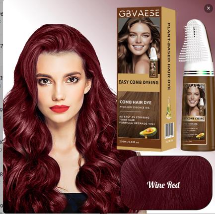 GBVAESE Hair Dye Comb Pen Chestnut Brown 200ml Waterproof Sweatproof Easy to Color Portable Fast Replenishment Color Does Not Fall Out Haircare