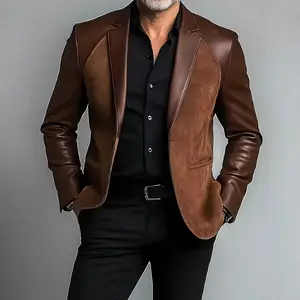 Stylish Suit-collar Coat For Middle-aged Dads