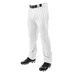 Champro Triple Crown Open-Bottom Loose-Fit Youth Baseball Pants with Knit-in Pinstripes