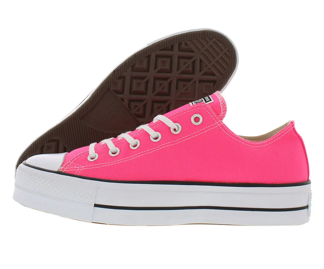 Converse Women's Chuck Taylor All Star Lift Ox Sneaker - Low Top Canvas, Lift Sole, Ox Shape, Casual Wear Athletic Footwear