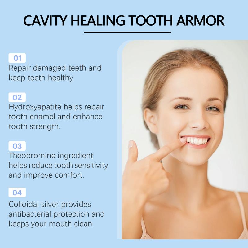 8pc Fluoride-Free Hydroxyapatite Tooth Armor Drops + Cavity Care Toothpaste + Whitening Toothbrushes | Enamel Repair, Cavity Care, Whitening & Fresh Breath | Gentle Oral Care for Sensitive Teeth & Gum Deep Cleaning teeth whitening & oral care products