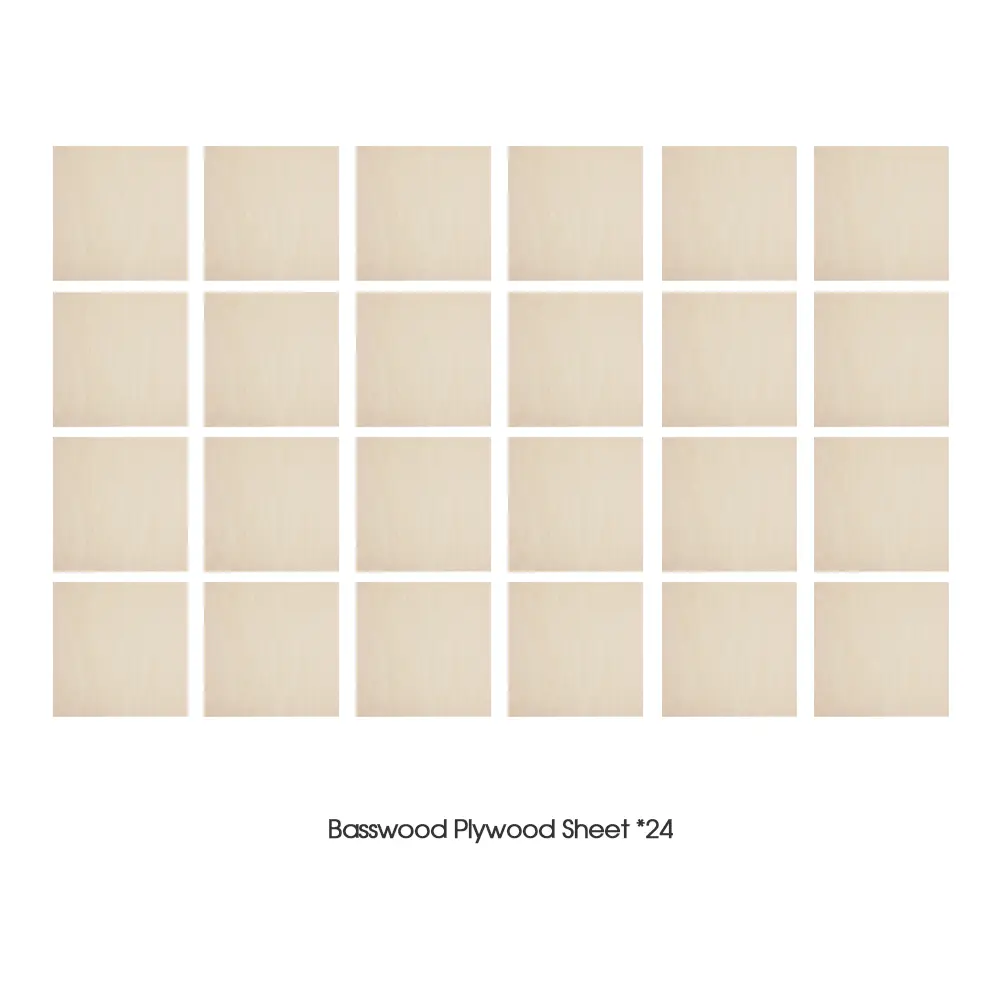 24pcs Basswood Plywood Sheets