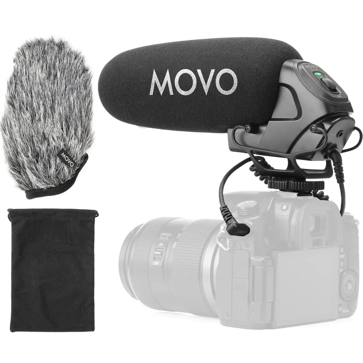 Movo Photo VXR3030 Supercardioid On-Camera Shotgun Microphone with Superior Noise-Reduction for DSLR's, Mirrorless, Recorders, Camcorders