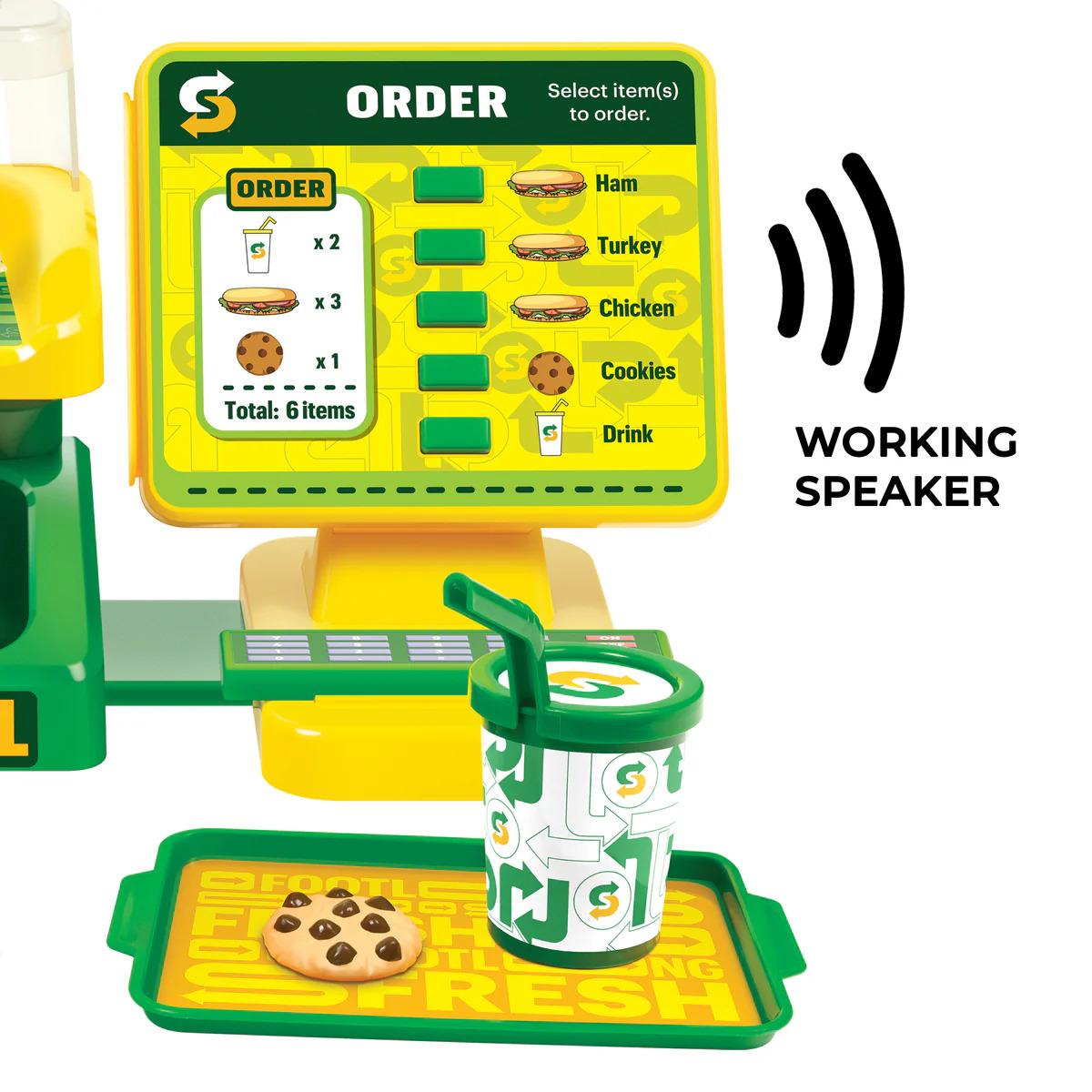 Subway Official Licensed Mini Store Cash Register Food Playset (29 Pieces) - Pretend play toys Kitchen playset