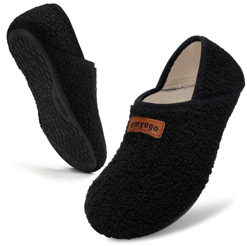 House Slippers For Woman Women's Fuzzy Fur Slippers Casual Non Slip Barefoot Slipper Socks Warm Closed Back Indoor Outdoor Shoes