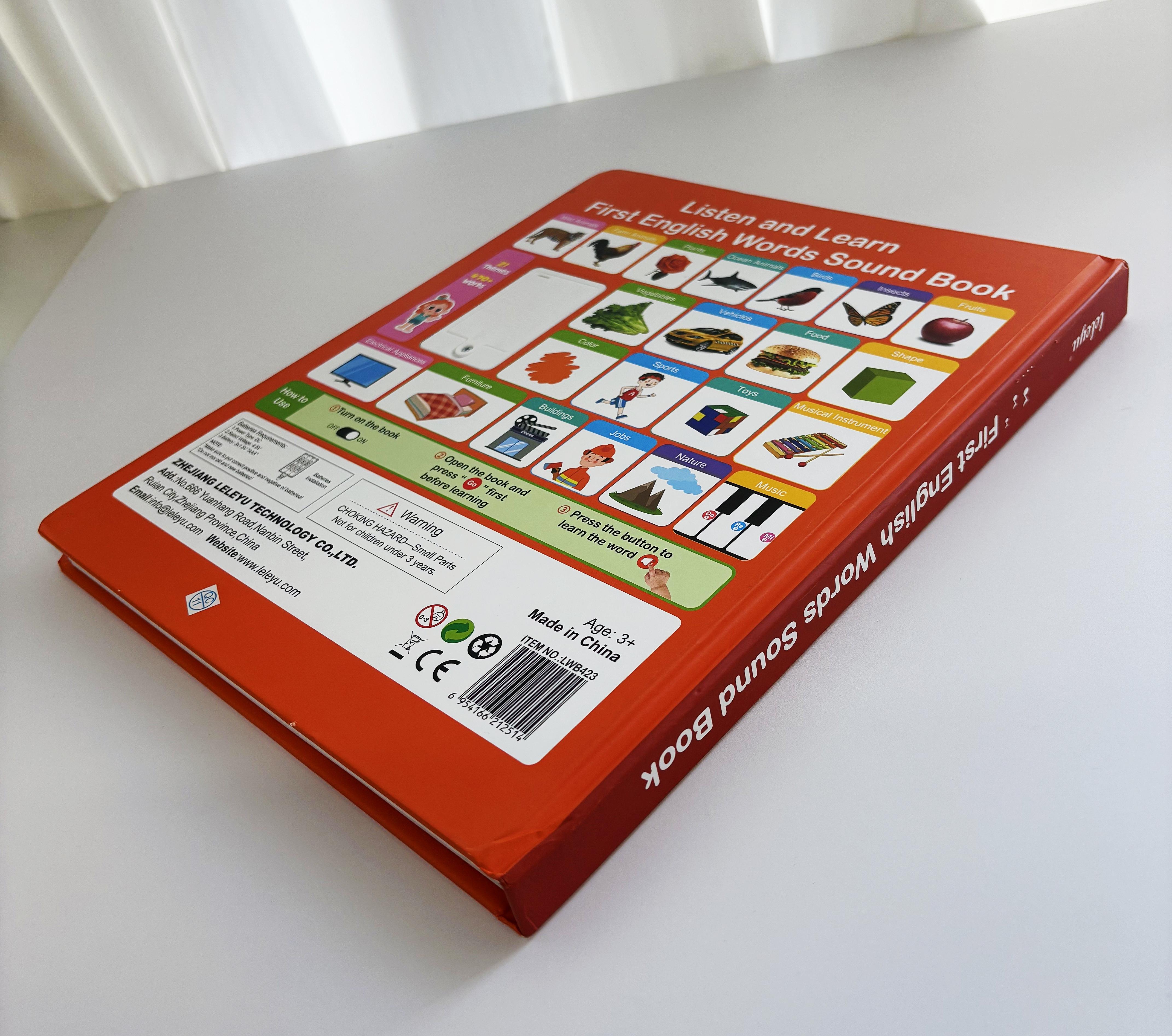 Educational Talking Sound Book with Piano Keys (Colorful Car Design) – 470+ Words, 21 Themes, 6 Songs | Interactive Press-to-Learn Learning Toy | Perfect Gift for Kids Ages 3–9