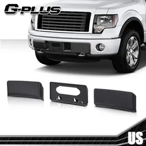 Fit For 2009-2014 Ford F150 Front Bumper Guards Pads & License Plate Bracket kit