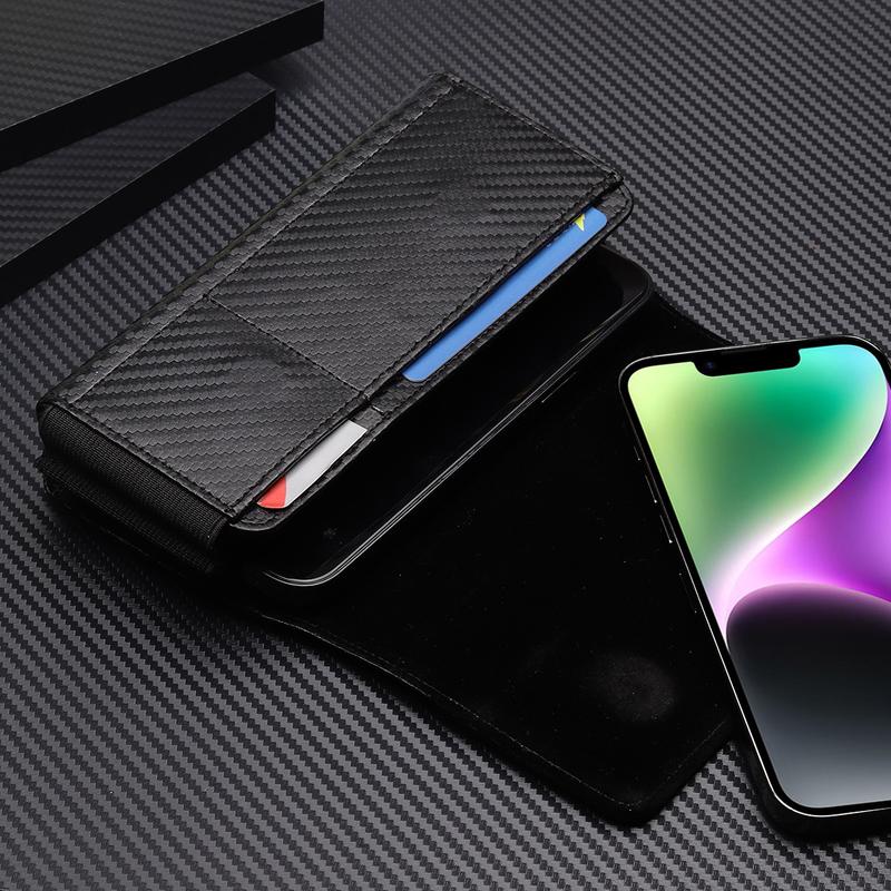 Dual Phone Holster pouch PU Leather Belt Clip Card Slot Magnet Man Waist Bag Carrying Perfect For Outdoor Daily Use