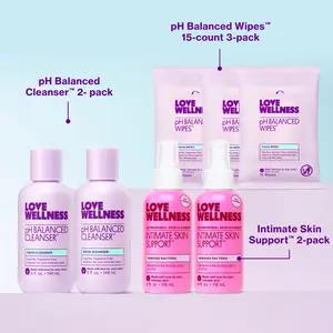 Love Wellness Intimate Skin Support Bundle – FDA-Cleared Hypochlorous Acid Spray + pH Balanced Cleanser + Wipes | Fragrance-Free, pH-Balanced Feminine Care Set for Women Love Wellness Intimate Skin Support Bundle – FDA-Cleared Hypochlorous Acid Spray + pH Balanced Cleanser + Wipes | Fragrance-Free, pH-Balanced Feminine Care Set for Women