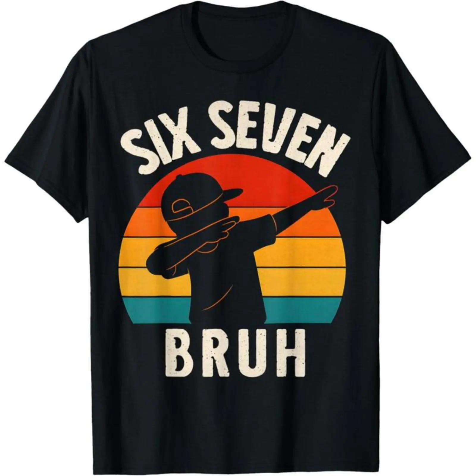 67 Meme 6 7 Numbers Dabbing Six Seven Bruh Funny Boys T-Shirt cotton