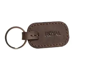 ROYAL Leather Brown Key Chain with Key Clasp Lightweight Genuine Leather Customizable for Bags Cars and House Keys Practical and Safe