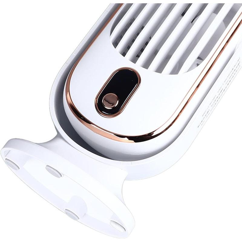 CHEOTIME Table Tower Fan, Portable USB Desk Fan 5 Gears Desktop Fans Quiet Small Personal Fan Brushless Motor Tower Fan Cooling Fan for Car Home Bedroom(White)