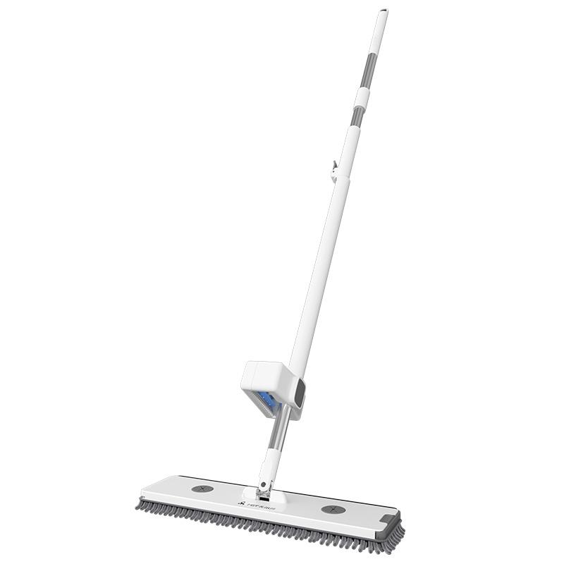 Self-tightening snownylon mop for floor cleaning, with an extra-large size (16.5 inches), microfiber pad, easy-to-clean and wring-out system, quick drying and refreshing, stand-up storage rack for saving space, durable household cleaning tool.